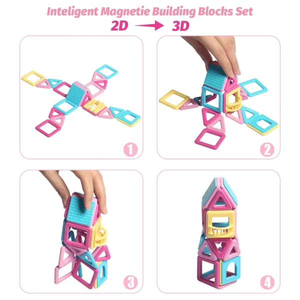 124 PCS Magnet Building Set with Wheel - Image 5