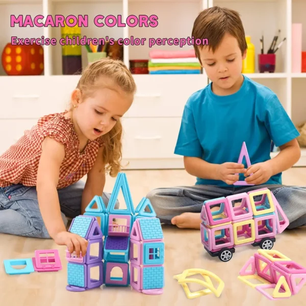 124 PCS Magnet Building Set with Wheel - Image 3