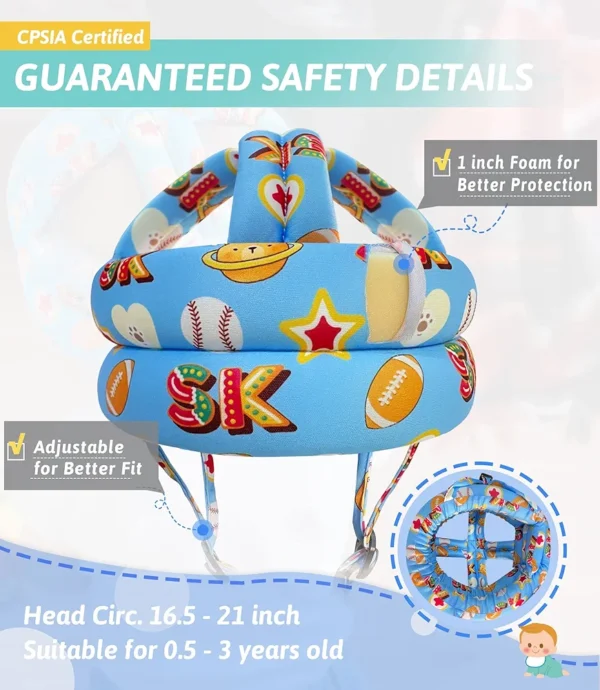 Safety Helmet for Infant Toddler with Head Cushion - Image 6